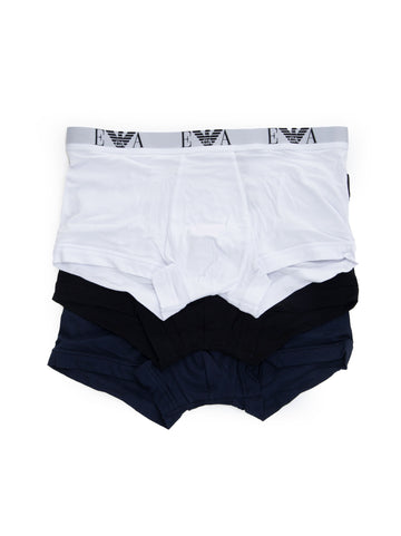 Set 3 Boxer Bianco-nero Emporio Armani Uomo