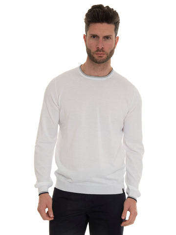 Pullover girocollo Bianco Fay Uomo