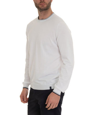 Crew neck pullover White Fay Man
