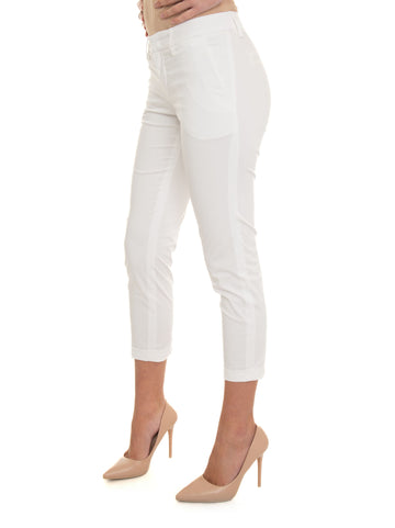 Pantalone modello chino Bianco Fay Donna