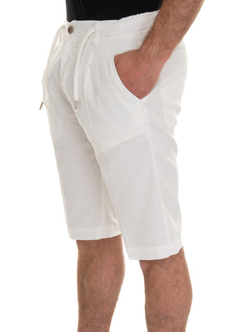Bermuda Bianco Filetto Uomo