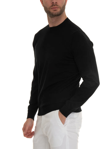 Maglia girocollo Nero Hindustrie Uomo