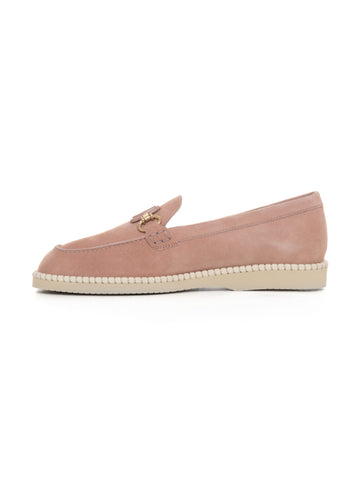 Pink suede moccasin Hogan Donna