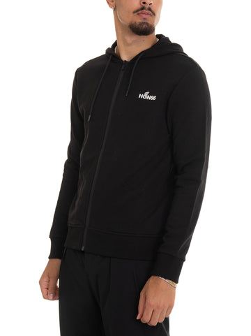 Sweatshirt with hood Black Hogan Man