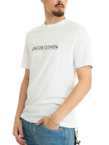 T-shirt girocollo mezza manica Bianco Jacob Cohen x Histores Uomo