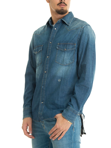 Jacob Cohen x Histores Men's Medium Denim Denim Shirt