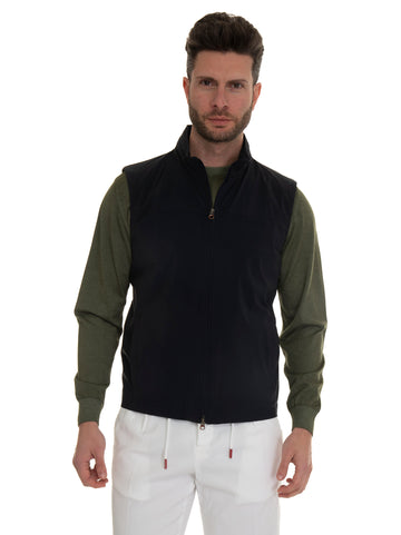 Gilet con zip Blu Kired Uomo