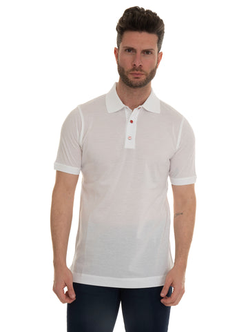 Polo manica corta Bianco Kiton Uomo