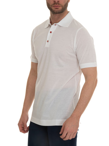 Polo manica corta Bianco Kiton Uomo