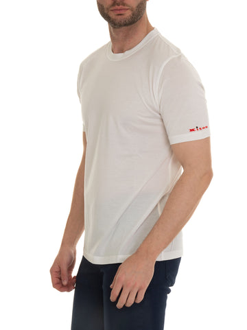 T-shirt girocollo mezza manica Bianco Kiton Uomo