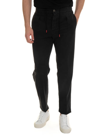 Pantalone modello jogger Nero Kiton Uomo