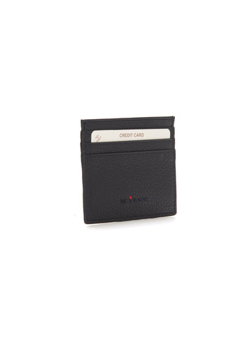 Portacarte in pelle Upen Nero Kiton Uomo