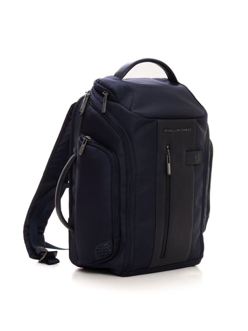 Zaino di pelle e cordura Blu Piquadro Uomo