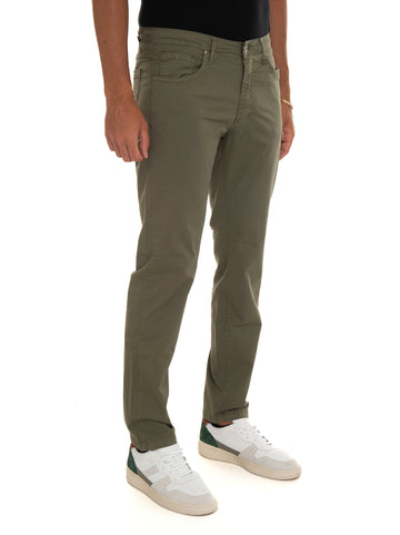 Pantalone in cotone Verde Quality First Uomo