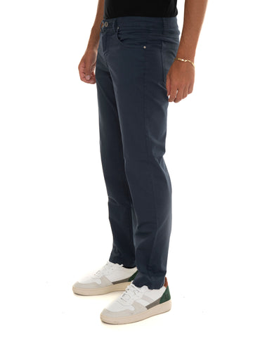 Pantalone in cotone Blu navy Quality First Uomo