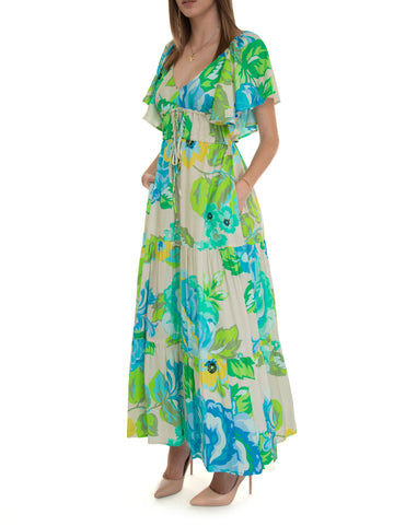 Abito lungo Multicolor Seventy Donna