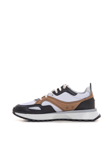 Sneakers alta Nero-beige BOSS Uomo