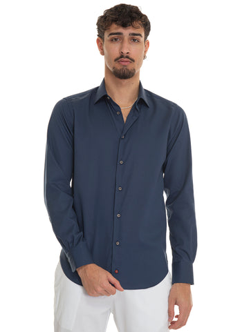 Camicia classica da uomo Blu Carrel Uomo