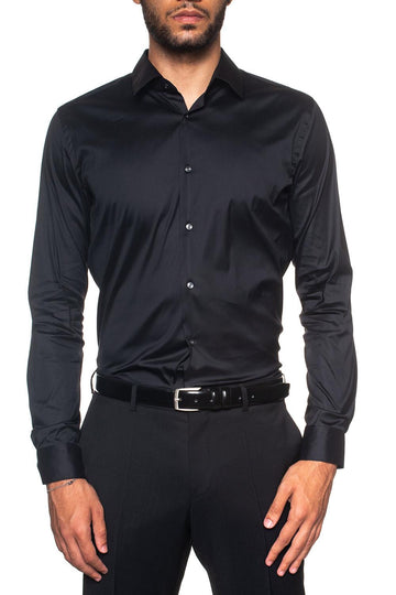 Camicia classica da uomo Herwing Nero BOSS Uomo