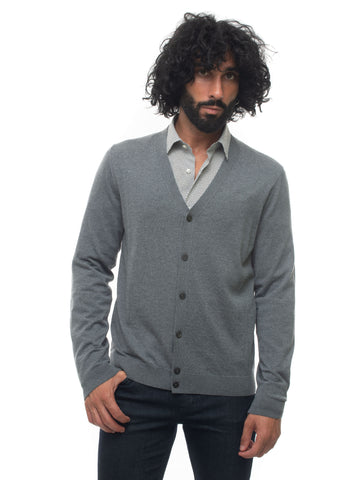 Cardigan with buttons Medium gray by BOSS Man