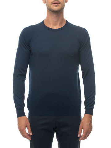 Pullover girocollo Blu Kiton Uomo