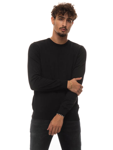 Pullover girocollo Nero BOSS Uomo