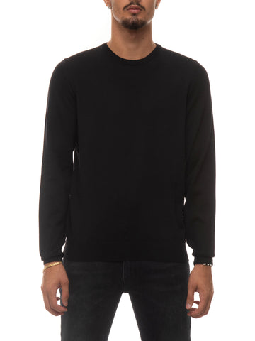 Pullover girocollo Nero BOSS Uomo