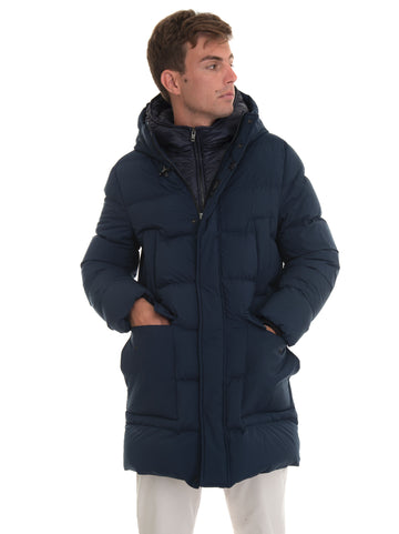 Hooded jacket Blue Fay Man