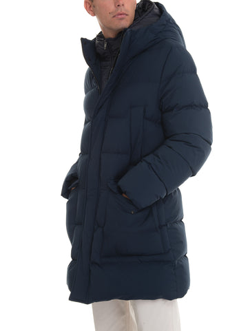 Hooded jacket Blue Fay Man