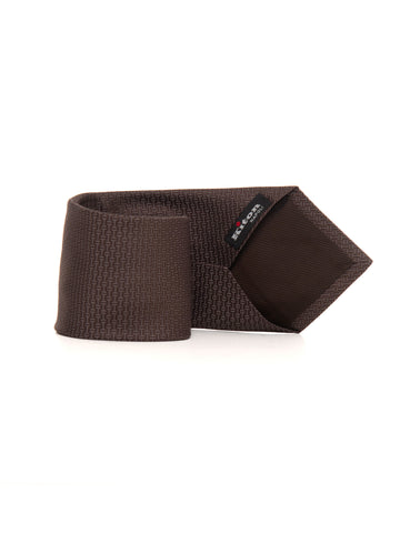 Cravatta in seta Marrone Kiton Uomo