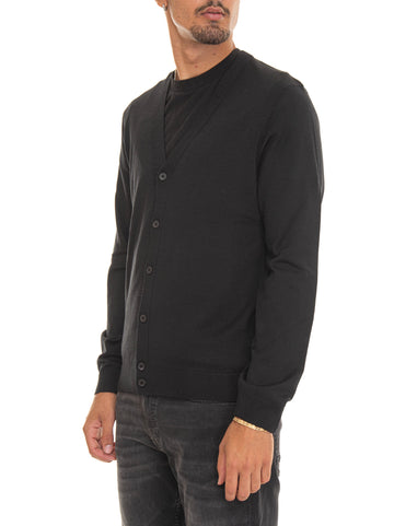 Cardigan bottoni MARDON Nero BOSS Uomo