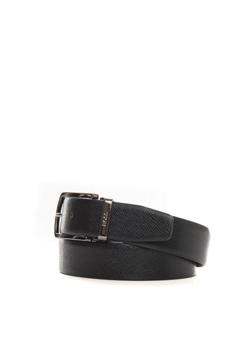 Black reversible belt by BOSS Man