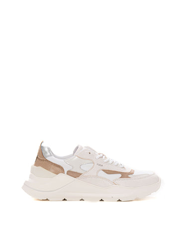 Sneakers alta FUGA NATURAL Bianco D.A.T.E. Donna