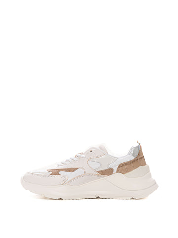 Sneakers alta FUGA NATURAL Bianco D.A.T.E. Donna