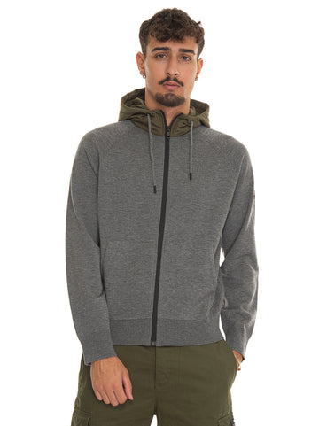 GAKNPERAL Gray Ecoalf Men's Zip Sweatshirt