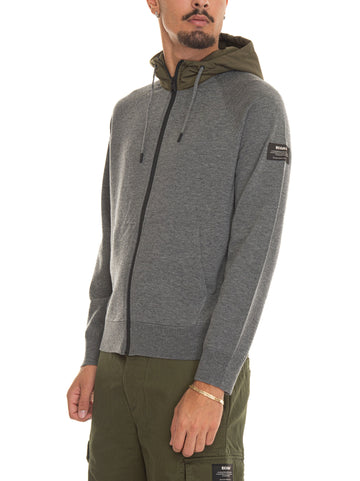 GAKNPERAL Gray Ecoalf Men's Zip Sweatshirt