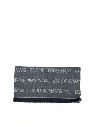 Double-sided scarf Blue Emporio Armani Men's