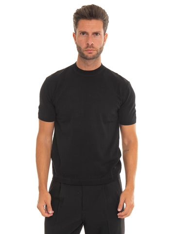 T-shirt in maglina Nero Emporio Armani Uomo