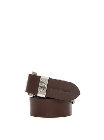 Brown leather belt Emporio Armani Man