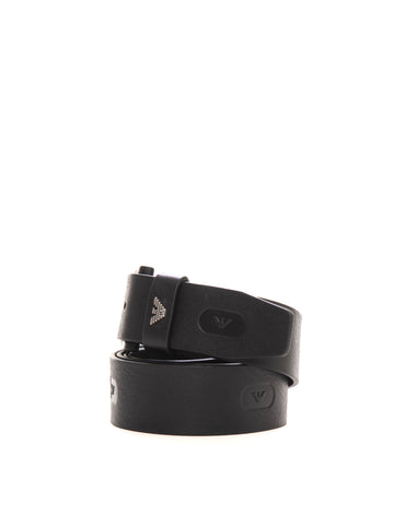 Leather belt Black Emporio Armani Man