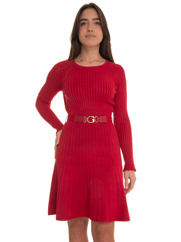 Abito in maglia Rosso Guess Donna