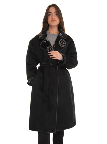 Long Coat Ludovica Black-gray Guess Women