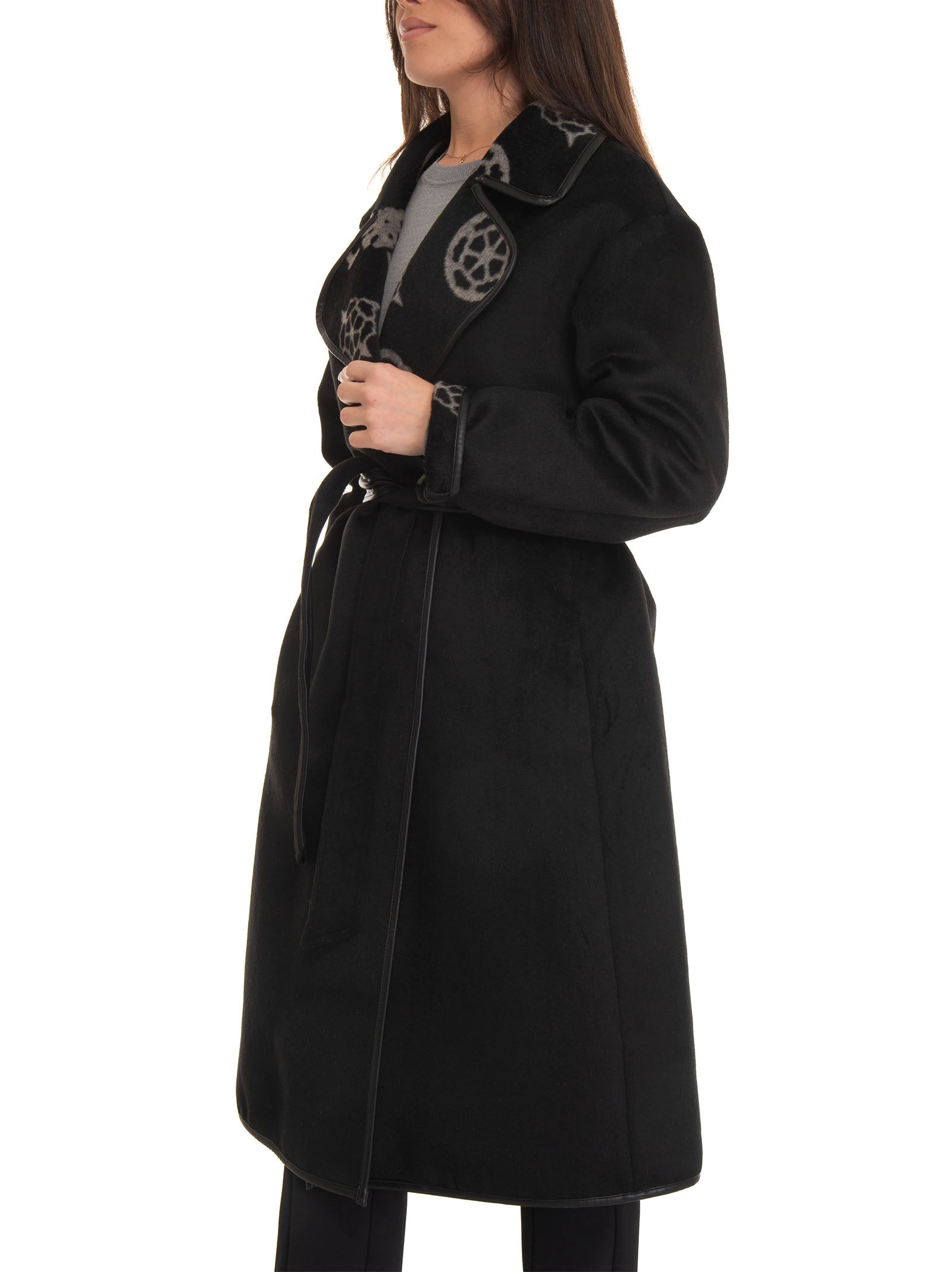 Ludovica Long Coat Black gray Guess Women Scaglione Ischia