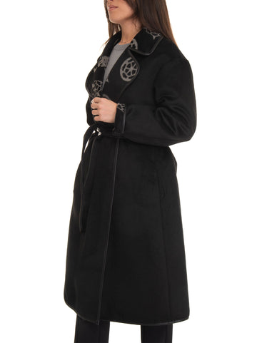 Long Coat Ludovica Black-gray Guess Women