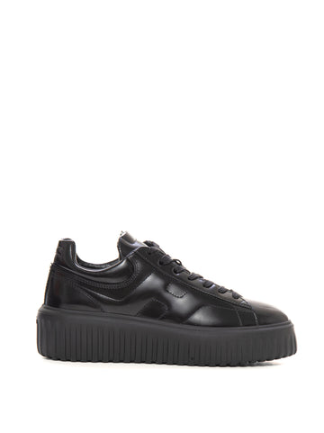 Sneakers in pelle Hstripes Nero Hogan Donna