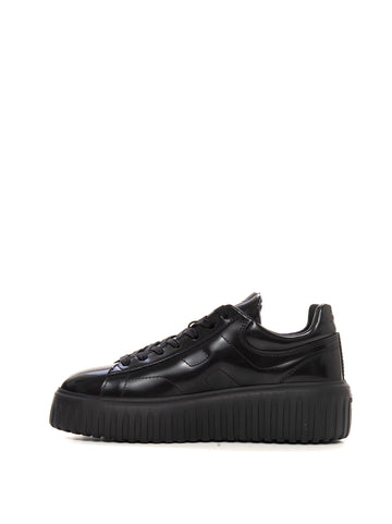 Sneakers in pelle Hstripes Nero Hogan Donna