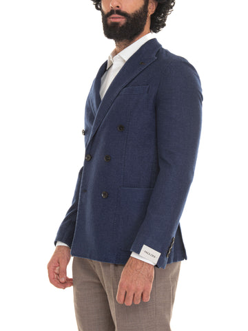 Giacca doppio petto	 Blu denim Paoloni Uomo