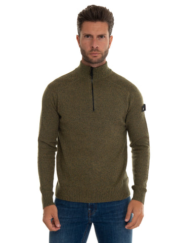 Pullover mezza zip BRAILLE01 Verde Peuterey Uomo