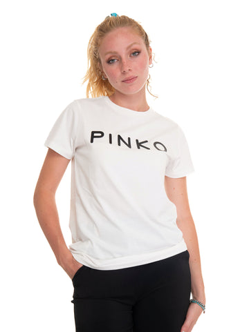 T-shirt mezza manica Start Bianco Pinko Donna