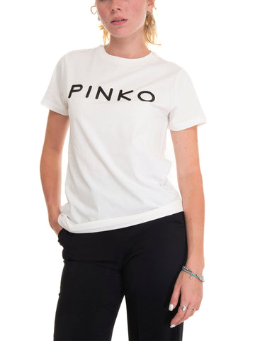 T-shirt mezza manica Start Bianco Pinko Donna